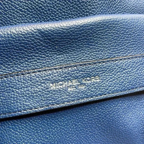 Michael Kors Blue Leather Backpack - Picture 3 of 11